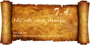 Töröcsik Alexia névjegykártya